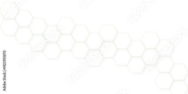 Fototapeta Abstract background with seamless pattern with hexagons .Hexagonal white hexagons honeycomb wallpaper. Modern simple style hexagonal graphic concept.