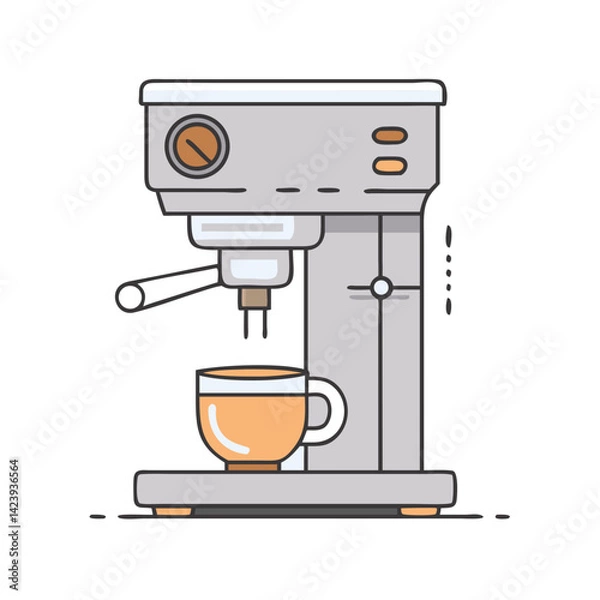 Fototapeta espresso machine icon, espresso machine vector illustration-simple illustration of espresso machine, perfect for espresso machine logos and icons