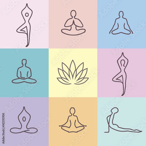 Obraz Yoga_Icons_color2