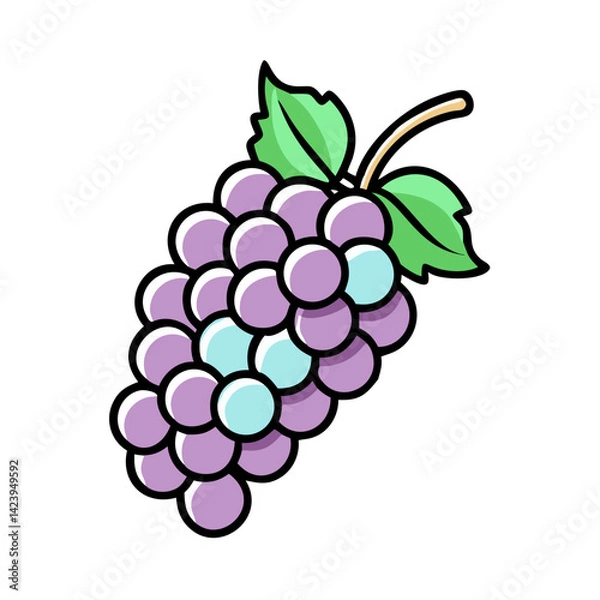 Fototapeta grapes icon, grapes vector illustration-simple illustration of grapes, perfect for grapes logos and icons