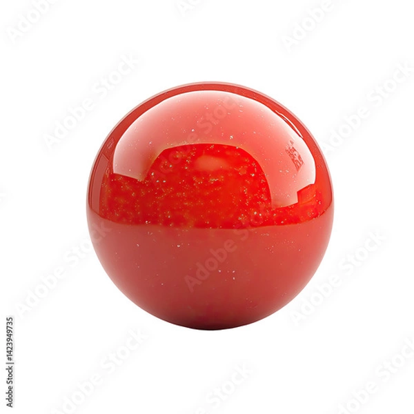Fototapeta Glossy red sphere