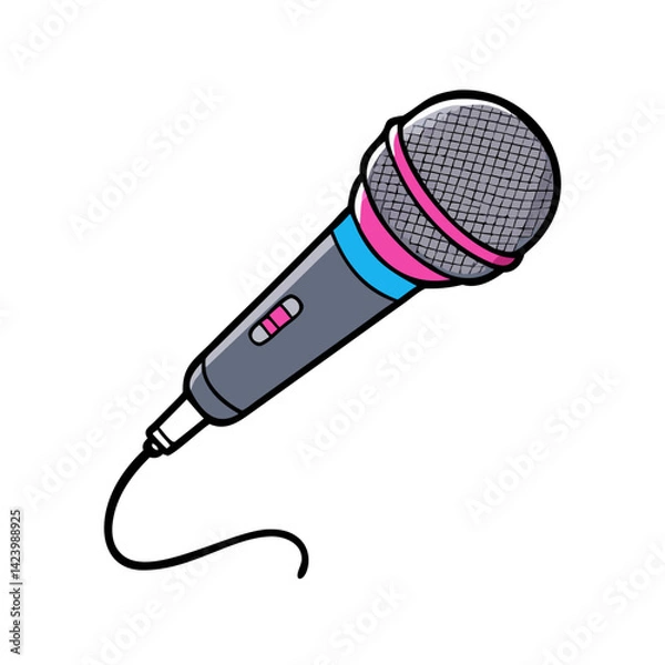 Fototapeta microphone icon, microphone vector illustration-simple illustration of microphone, perfect for microphone logos and icons