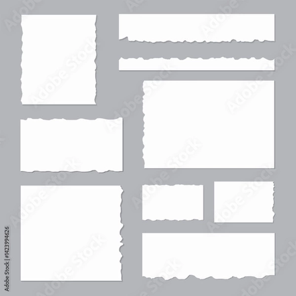 Fototapeta set of blank paper sheets