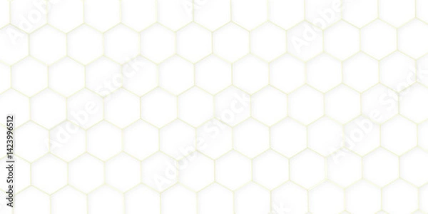 Fototapeta Abstract background with seamless pattern with hexagons .Hexagonal white hexagons honeycomb wallpaper. Modern simple style hexagonal graphic concept.