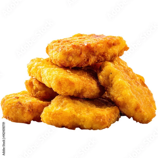 Obraz Delicious chicken nuggets in food photography isolated environment culinary delight