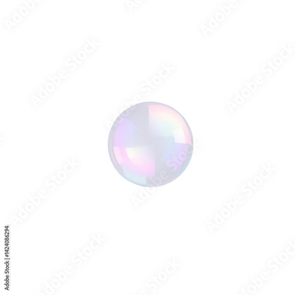 Obraz soap bubble with transparent background PNG and JPEG image	