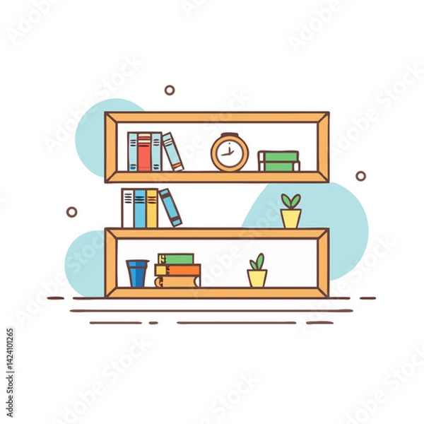 Fototapeta wall shelf icon, wall shelf vector illustration-simple illustration of wall shelf, perfect for wall shelf logos and icons