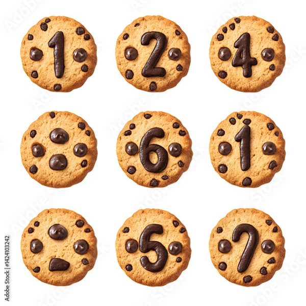 Fototapeta Vintage gold number buttons retro design elements