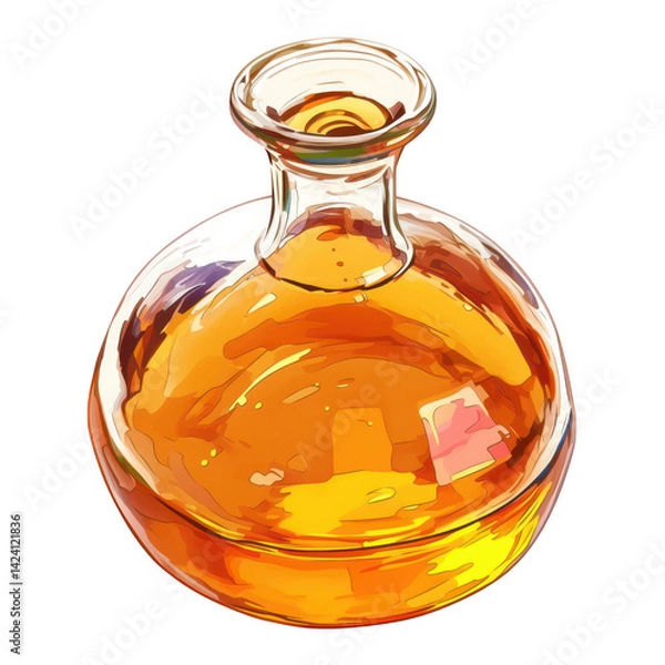 Obraz Clear fish sauce isolate in photography minimalist food product studio view