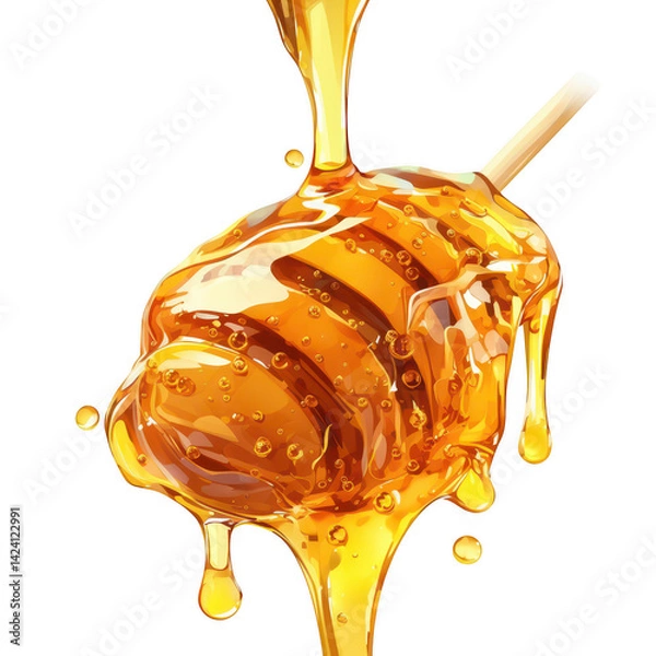 Obraz Honey drizzle action food photography studio environment close-up view food concept