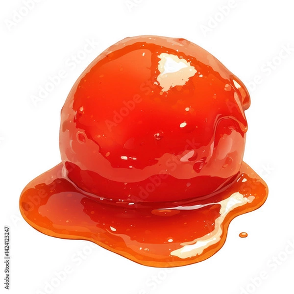 Obraz Ketchup blob food photography close-up studio environment creative concept