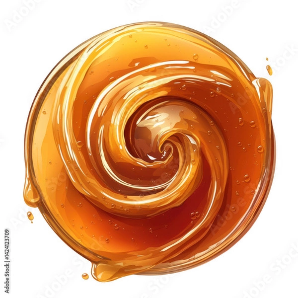 Obraz Molasses swirl action food photography artistic environment top-down view