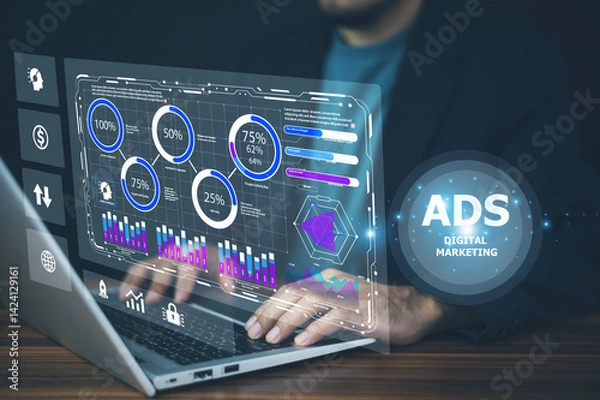 Obraz businessman leverages paid ads across multiple platforms to expand its audience reach and increase revenue.