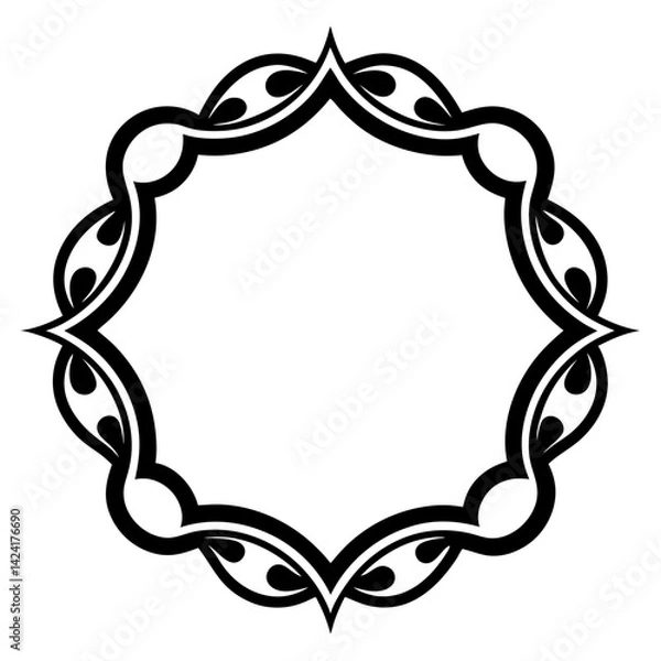 Obraz Morden Ornamental Frame vector illustration decorative border geometric abstract template


