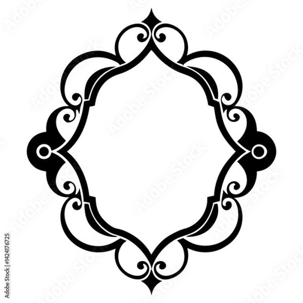 Obraz Morden Ornamental Frame vector illustration decorative border geometric abstract template

