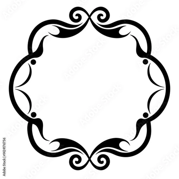 Obraz Morden Ornamental Frame vector illustration decorative border geometric abstract template

