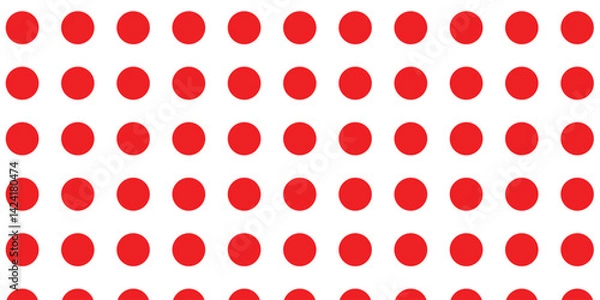Obraz simple red polka dot grid pattern.