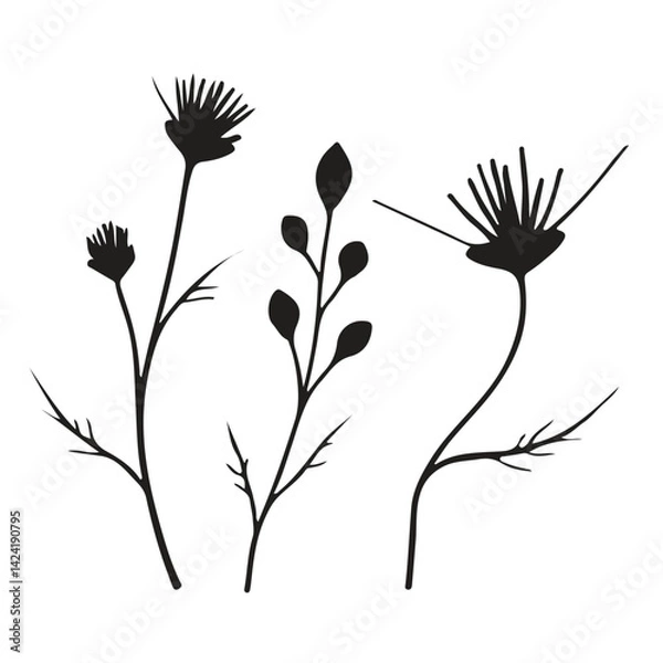 Fototapeta Vector set of Top view green tree for outdoor plan or map and architecture drawing, elements for environment and garden ,botanical elements ,Blooming flowers in spring,tropical plants element
