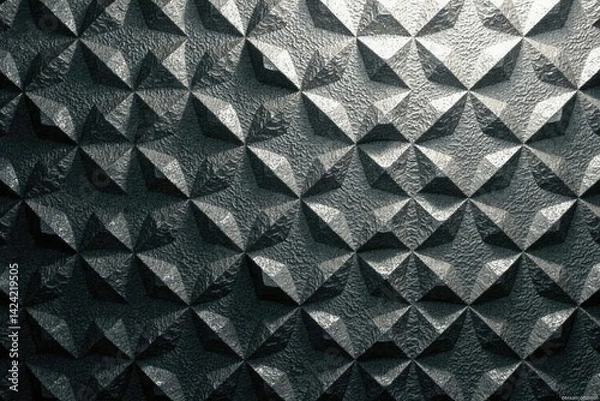 Fototapeta Subtle grayscale repeating geometric motif on a textured surface , line pattern, print, elegant