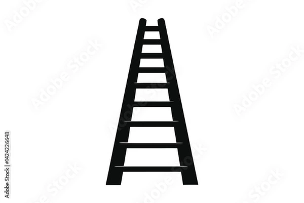 Fototapeta wooden ladder vector illustration isolated on white background