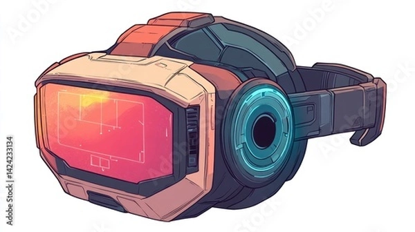 Obraz Futuristic virtual reality headset design.