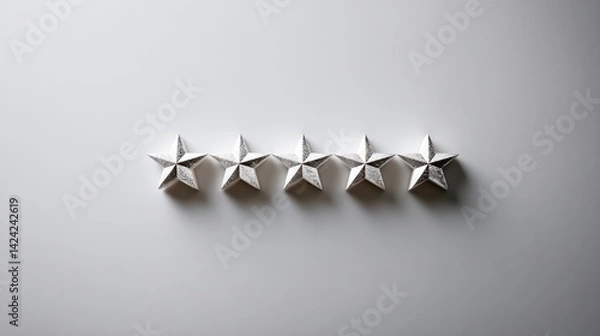 Obraz Five white stars, rating