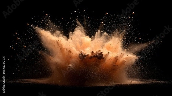 Fototapeta Exploding colored powder in motion