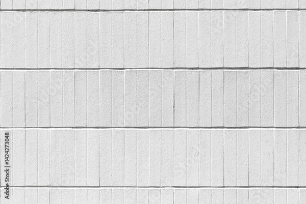 Obraz White wall empty background. Minimalistic white wall copy space backdrop. White brick wall texture seamless background. White gray soft clean bright wall full frame Hight quality