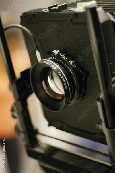 Obraz large format camera lens from side