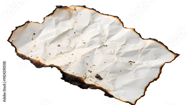 Obraz Burned Paper Sheet with Burnt Edges