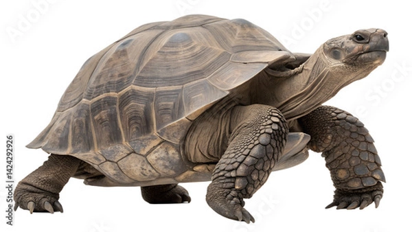 Obraz Large Turtle on White Background