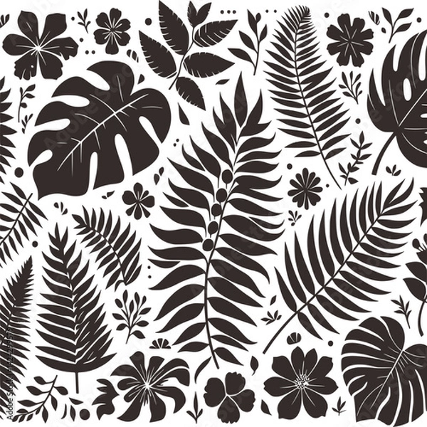 Fototapeta seamless floral pattern