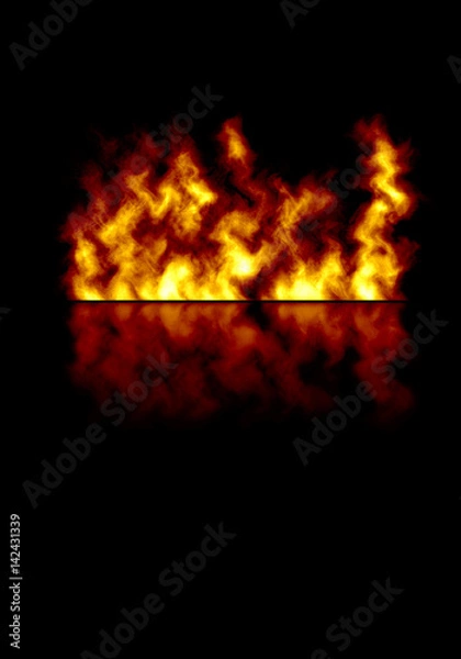 Fototapeta 炎　燃えるイメージイラスト