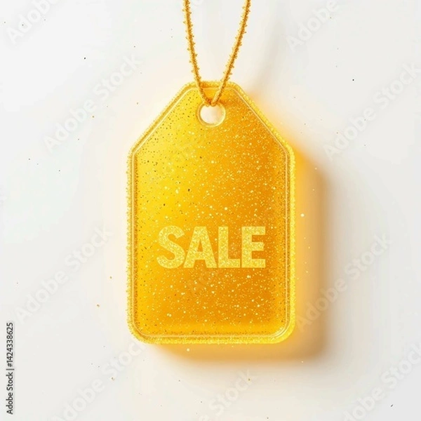 Obraz Futuristic AI-Generated Glowing Sale Tag – Neon Blue Discount Label for High-Converting E-Commerce Promotions, Flash Sales, Digital Marketing, Business Growth, Financial Deals, and Online Store Brand