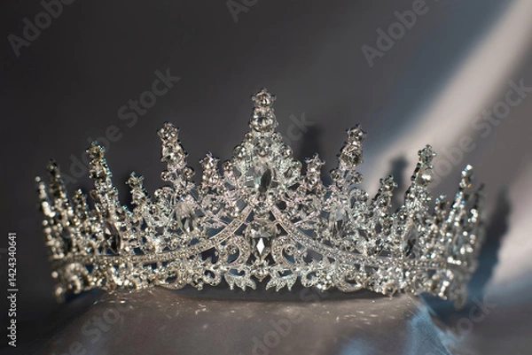 Obraz Golden royal crown with diamonds