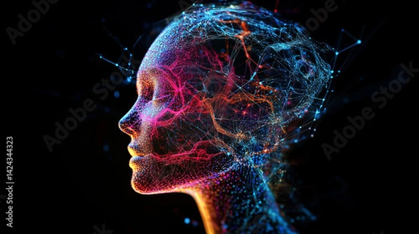 Obraz “Artificial Intelligence Concept with Digital Brain Mapping”

