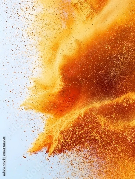 Fototapeta Exploding colored powder in motion