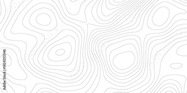 Fototapeta Topographic map patterns, topography line map.Topography Wavy Lines Pattern Modern Wide Abstraction,geography contour map linear background vector illustration,