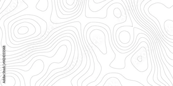 Fototapeta Topographic map patterns, topography line map.Topography Wavy Lines Pattern Modern Wide Abstraction,geography contour map linear background vector illustration,