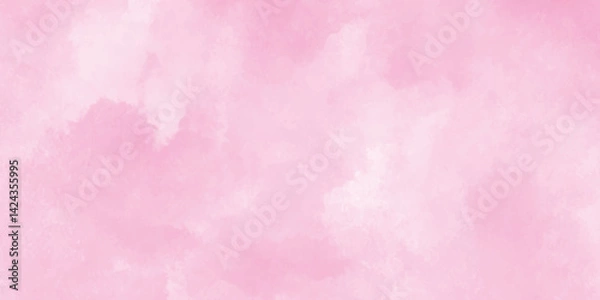 Fototapeta Abstract magenta shades aquarelle illustration.pink gradient color background, banner design,Pastel pink watercolour texture. Subtle feminine artistic scene template,