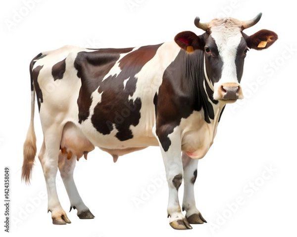 Fototapeta cow on white background