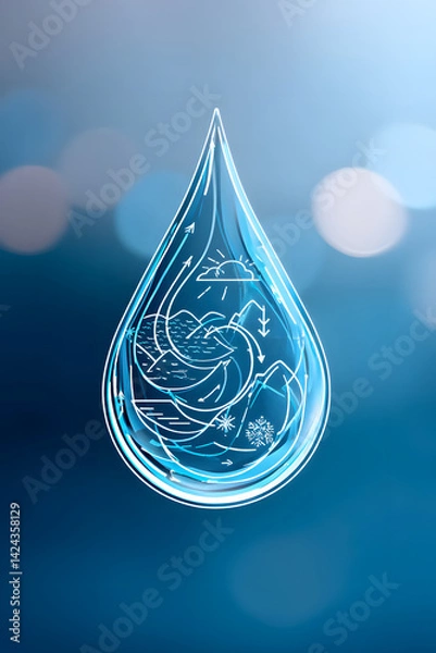 Fototapeta Dewdrop's Pure Cycle