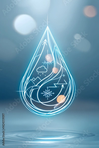Fototapeta Dewdrop's Pure Cycle