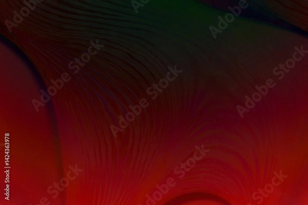 Fototapeta A dynamic swirl of red and green gradient flows like molten light.