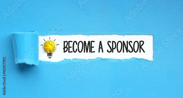 Fototapeta become a sponsor / Paper