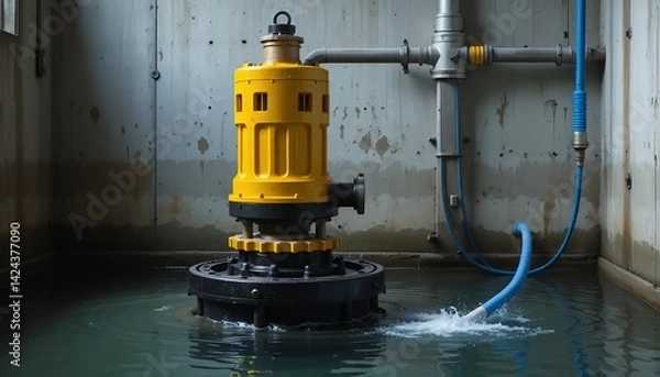 Fototapeta Yellow Pump in Water