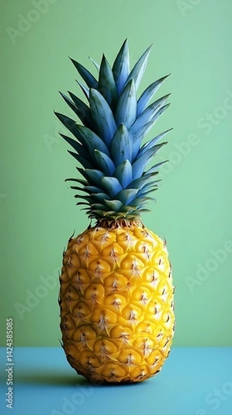 Obraz Pineapple on mint backdrop