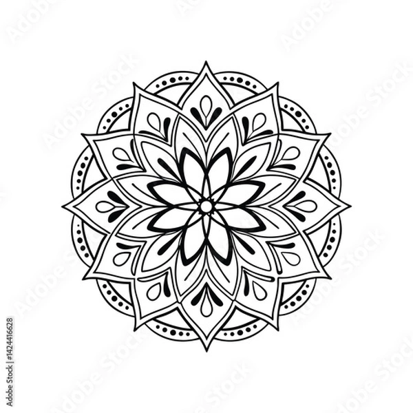 Fototapeta abstract floral mandala design element