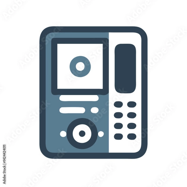 Obraz Vector icon of video intercom, security system equipment