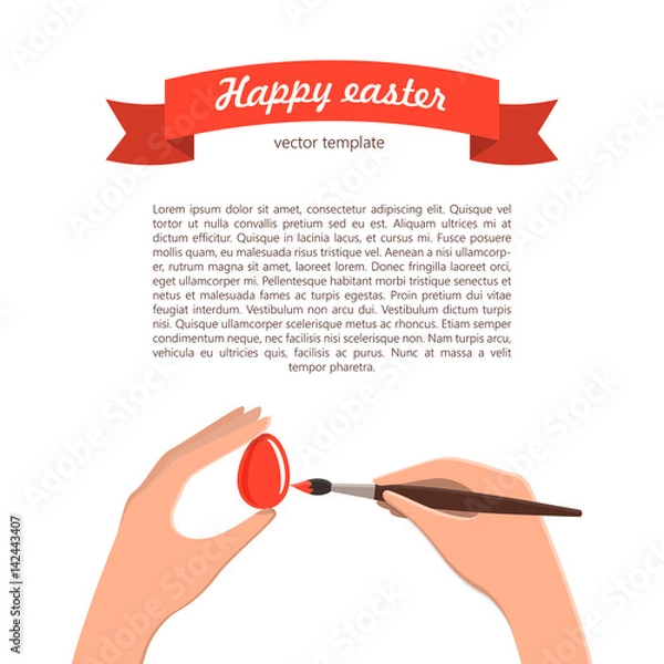 Obraz Happy easter vector tamplate